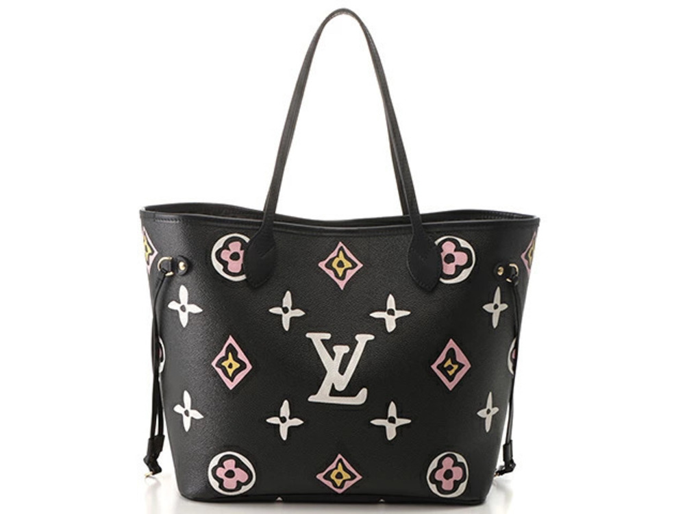 LOUIS VUITTON Neverfull Monogram Noir Black Pouch Clutch T